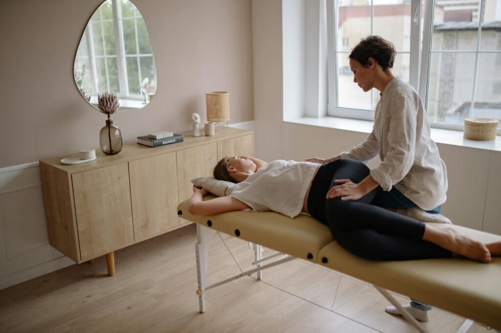 A Woman Receiving Chiropractic Care